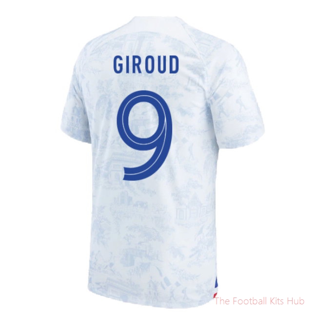 2022-2023 France Away Shirt (GIROUD 9)-unisoccer store